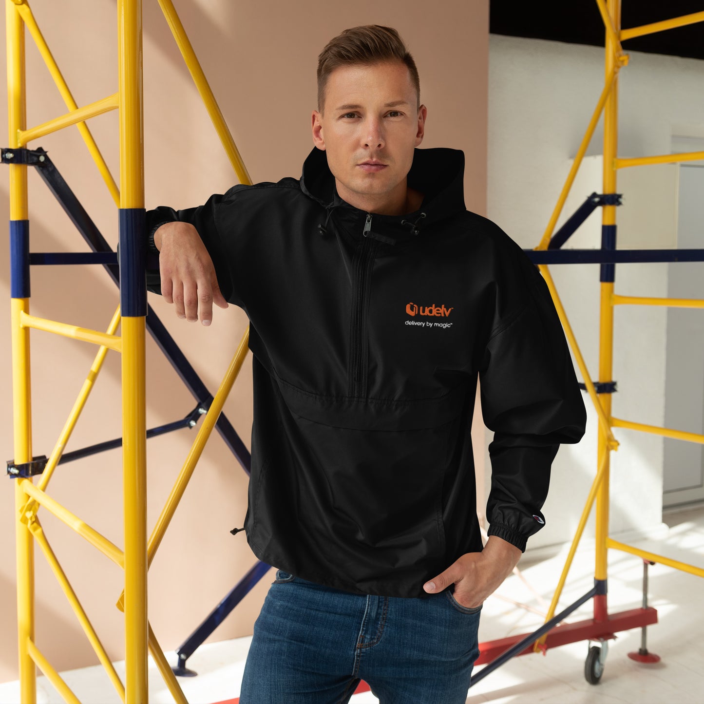 Udelv Embroidered Champion Packable Jacket