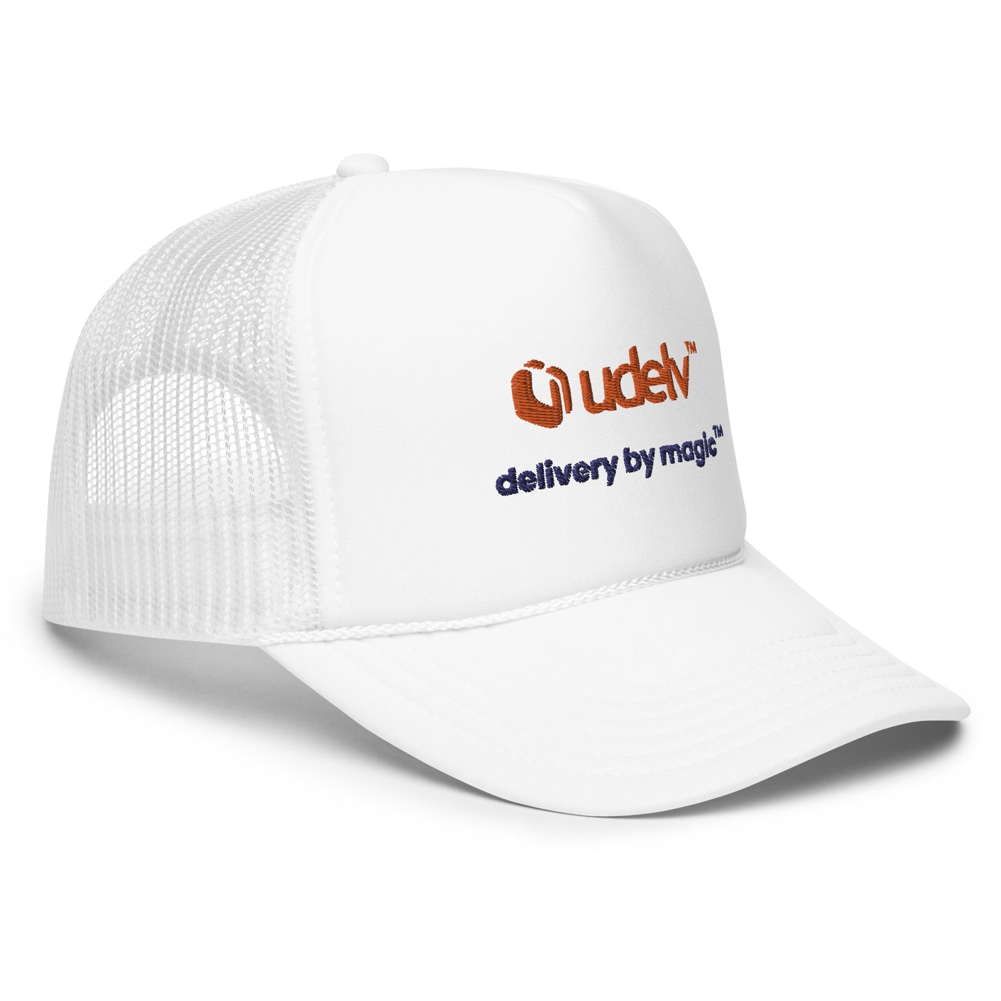 Udelv White Foam Trucker Hat