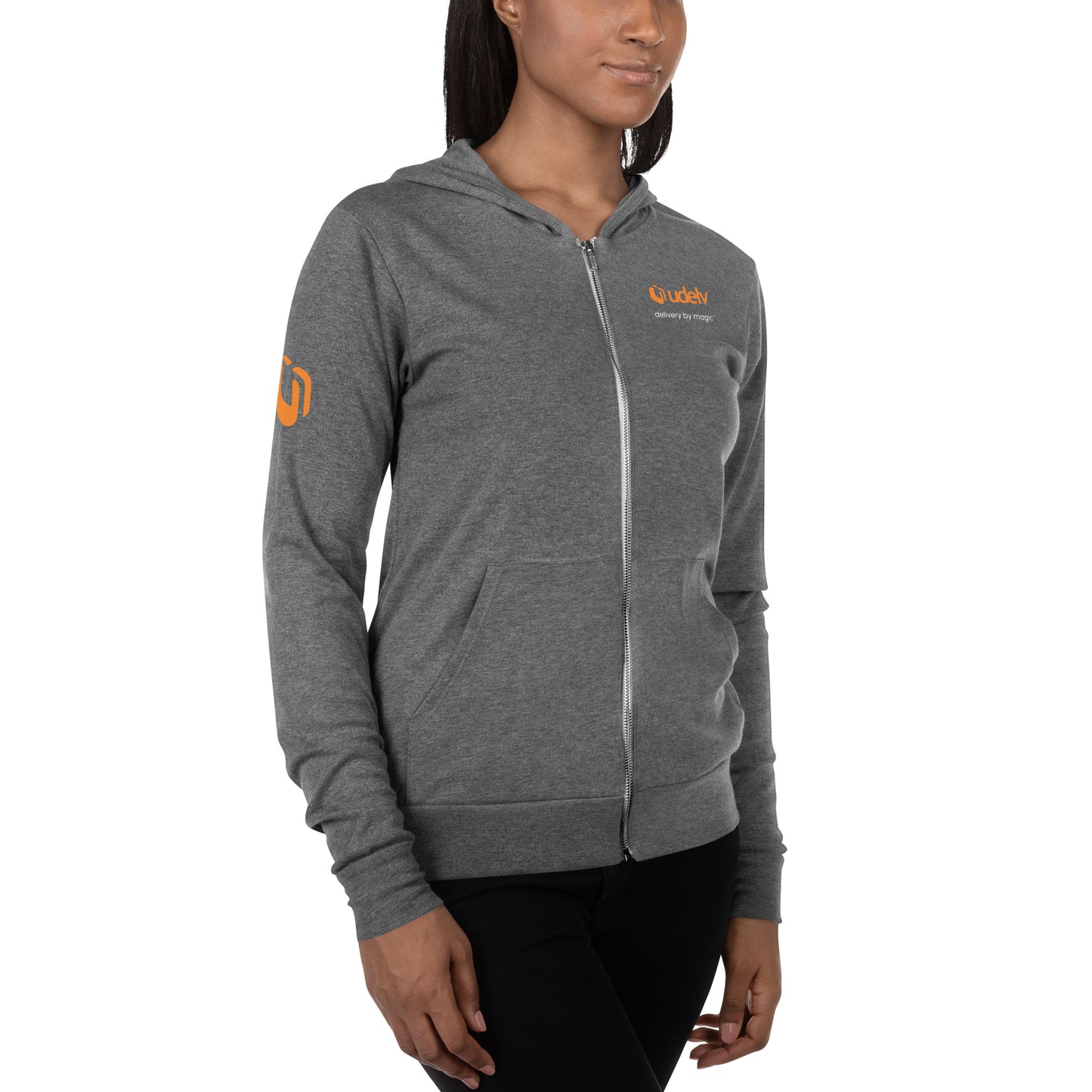 Udelv Unisex Zip Hoodie