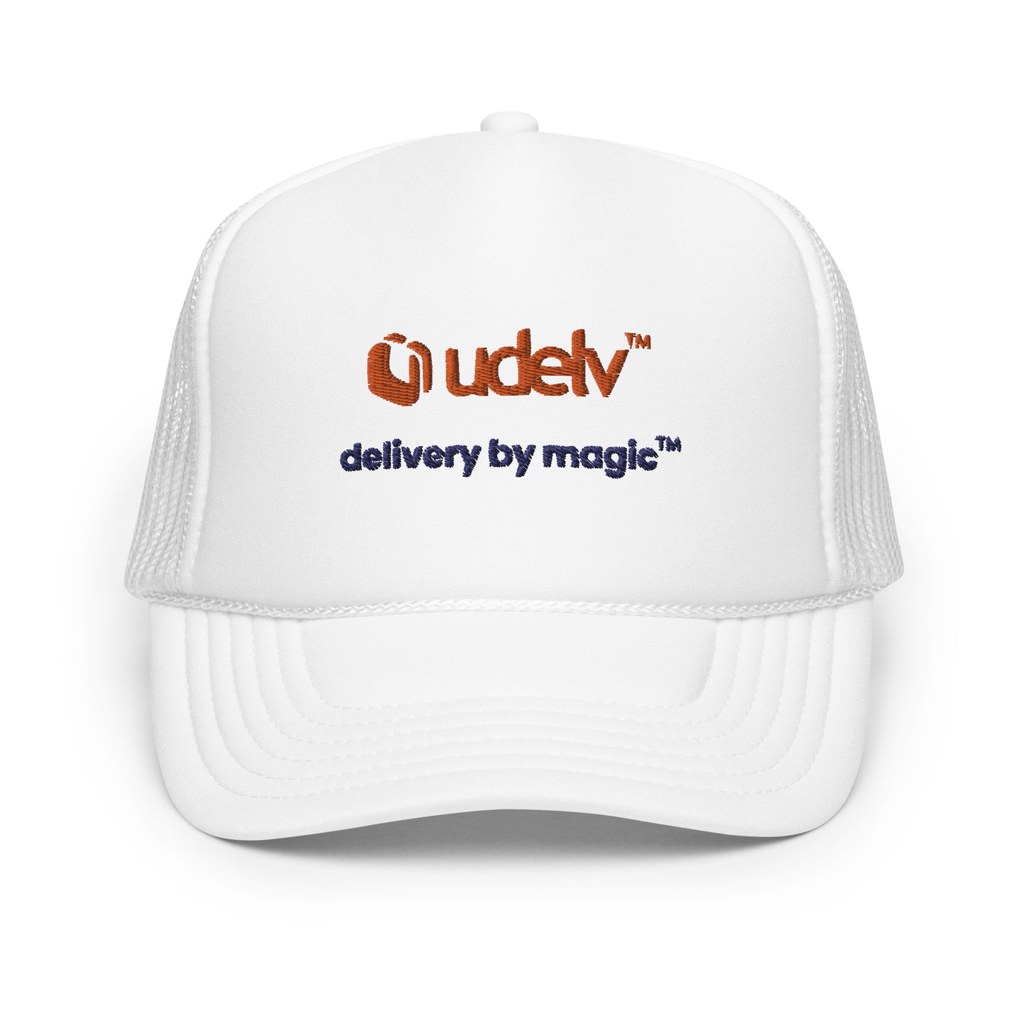 Udelv White Foam Trucker Hat